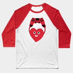 Gamer Heart Baseball T-Shirt